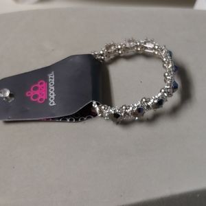Paparazzi Silver textured bracelet